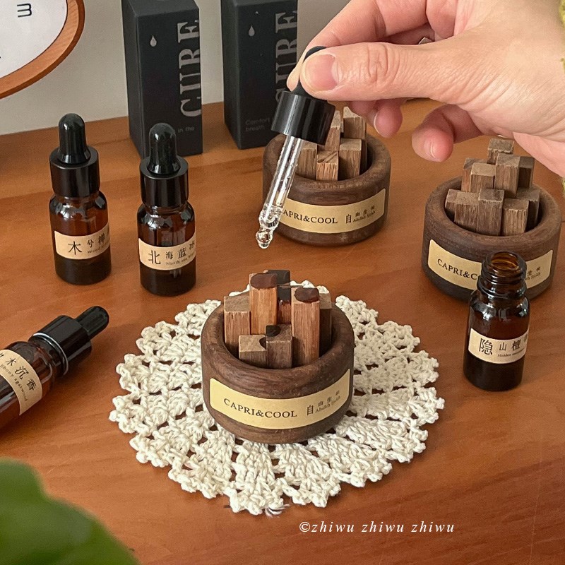 枝悟 向自由香薰扩香p木 自然木质调室内车载无火香氛精油摆件礼