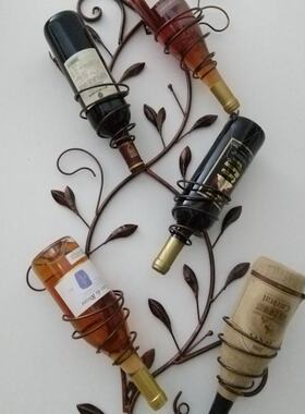 创意壁挂倒放红酒瓶架欧式装饰摆件挂件波尔多葡萄酒鸡尾酒架挂墙