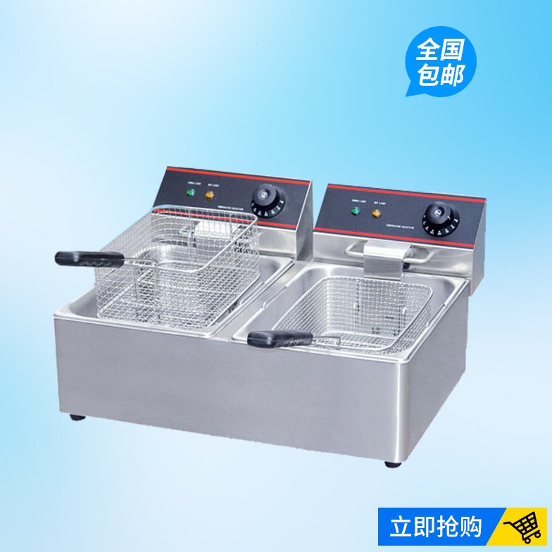 佳斯特油炸锅商用双缸炸串机油锅双缸6升炸炉炸薯条电炸锅油炸机