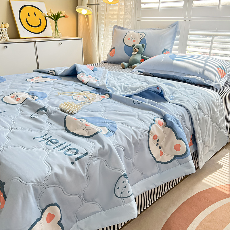 空调被夏凉被夏季宿舍单人薄夏被可机洗被子被芯非纯棉全棉春秋款