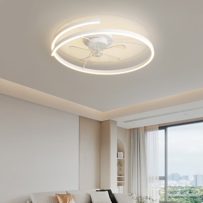 餐厅风扇灯一体设计艺术灯具主卧房间现代简约家用卧室吸顶灯