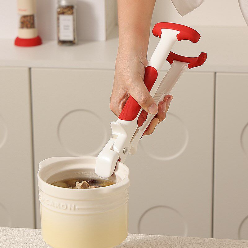 厨房二合一防烫夹矽胶耐高温加厚夹菜钳烘焙烤箱蒸菜提盘防烫神器