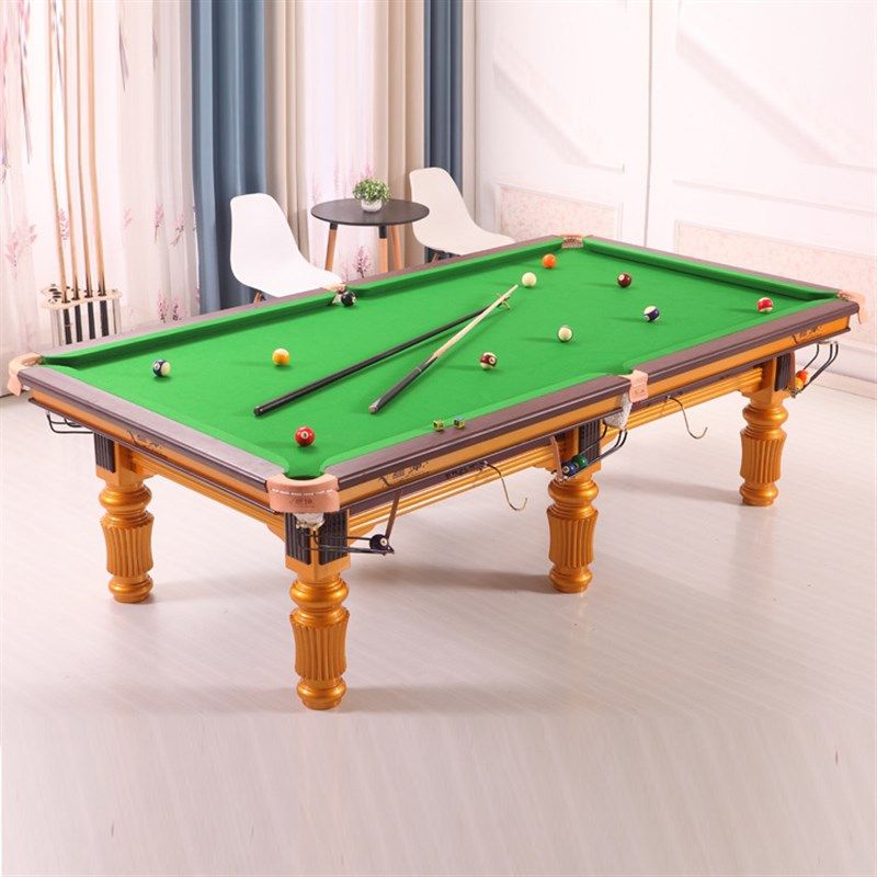 美式标准台球桌 成人中式黑八桌球台 16彩桌球家用台球 九尺桌子