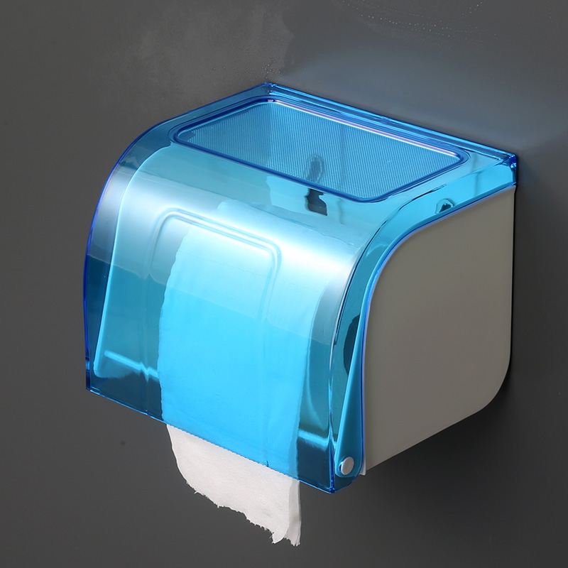 厕所实心大卷纸盒壁挂式抽纸盒防水纸巾盒免打孔洗手间.无芯卷纸