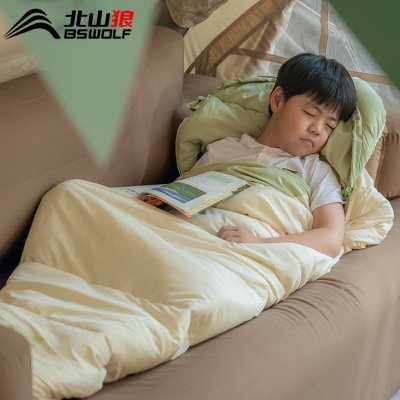 儿童睡袋中小学教室午休四季通用款户外露营冬季加厚防寒被子两用