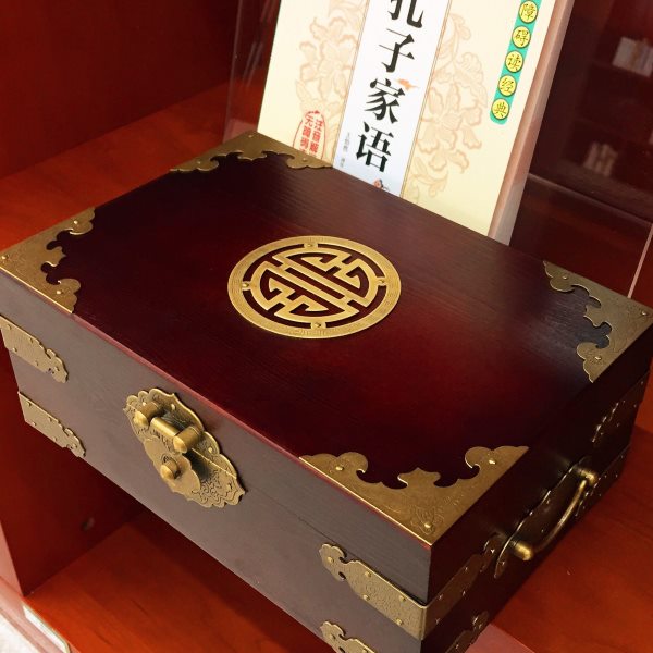 实木盒经典款中式复古全实木桌面收纳带锁首饰盒证件文件纯铜配件