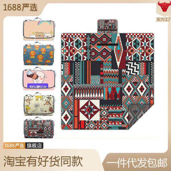 膜背膜便携卡通防潮垫露营垫子春布地垫野餐垫铝绒面户外加厚郊游
