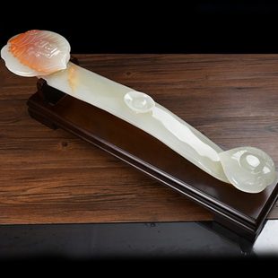 星星点灯特大号玉如意摆件客厅电视柜玄关玉石装饰品开业乔迁礼品