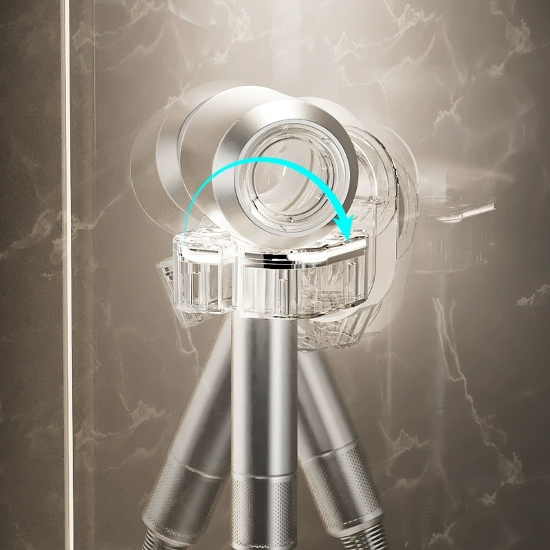 吸盘吹风机支架置物架免r打孔旋转懒人收纳挂架神器吹风机架收纳