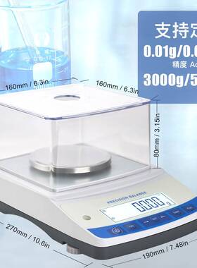 实验室可充电高精度电子秤精密天平1mg带风罩称量可达510g带RS2
