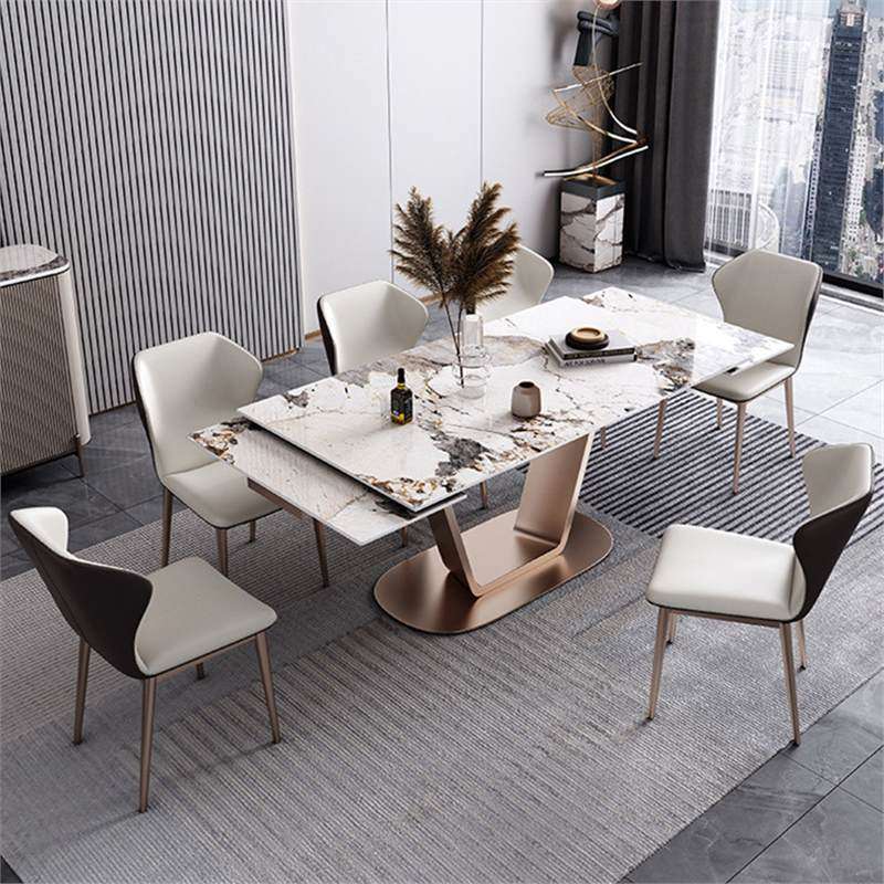 岩板餐桌轻奢现代简约伸缩餐桌家用小户型饭桌椅电磁炉多功能餐桌,住宅家具,岩板餐桌,淘宝优惠券,粉丝福利购,淘宝优惠卷