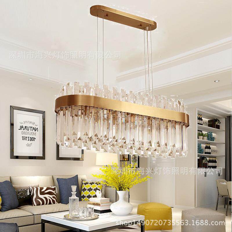 后现代水晶棒餐厅吊灯金属港式长方形简约饭厅大气轻奢灯具,电子元器件市场,其它元器件,淘宝优惠券,粉丝福利购,淘宝优惠卷