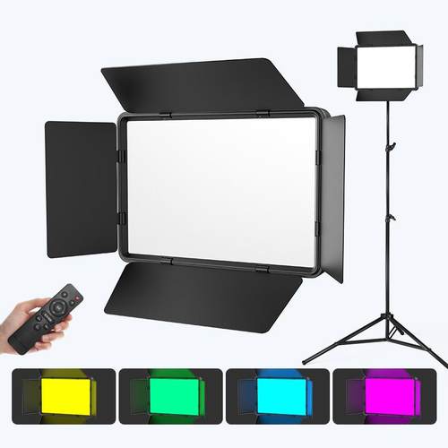 led直播补光灯摄影棚拍照灯演播室RGB视频打光微电影夜景照相常亮