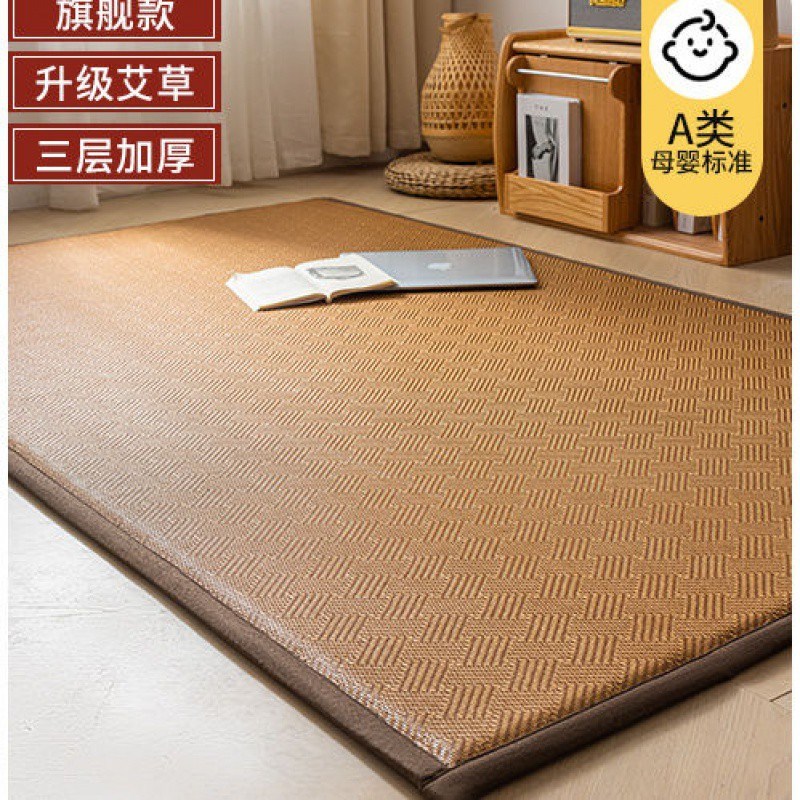 夏天新款凉d席地垫k睡觉打地铺榻榻米床垫午睡垫家用卧室冰藤席子