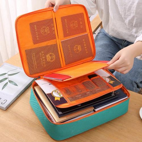 证件收纳包家用放户口本外套证书卡包大容量通用收纳盒家庭文件袋