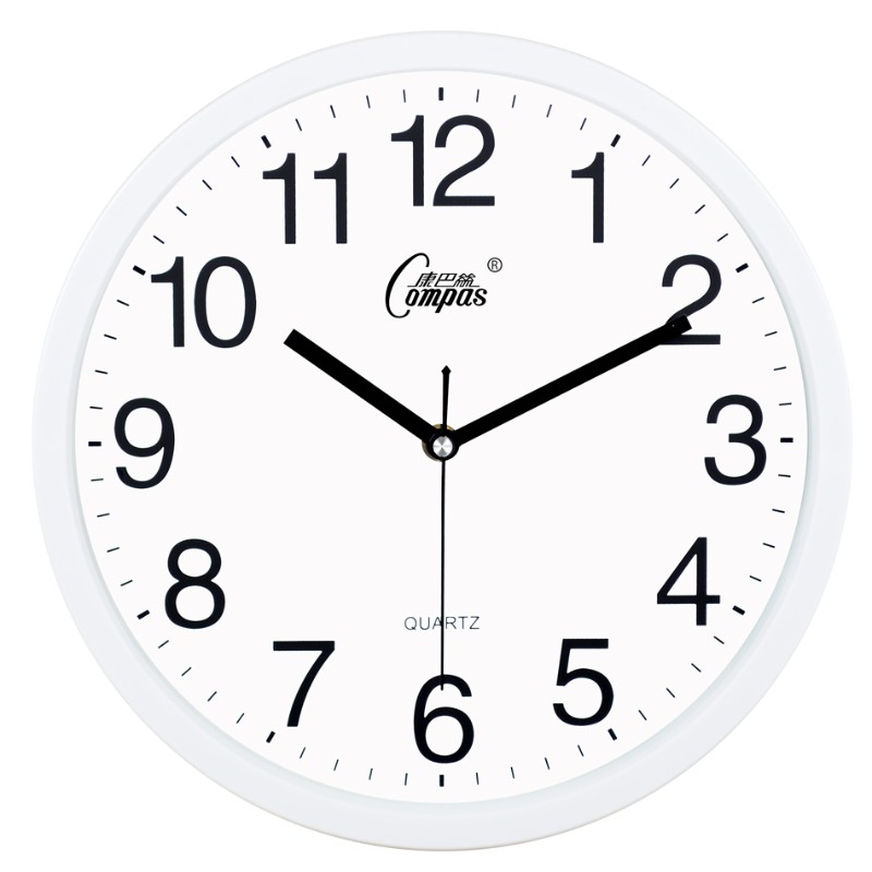 康巴丝墙上挂g表客厅家用卧室静音钟表现代简约创意挂钟大气石英