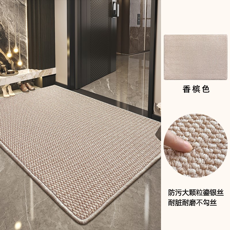 入户地垫门垫地毯门口玄关家用高级感G轻奢高端耐脏防滑可裁剪灰