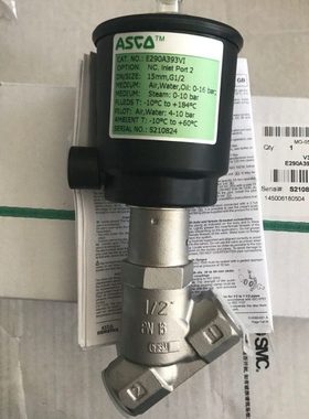 E290A393VI,美国ASCO气控角座阀,接口G1/2