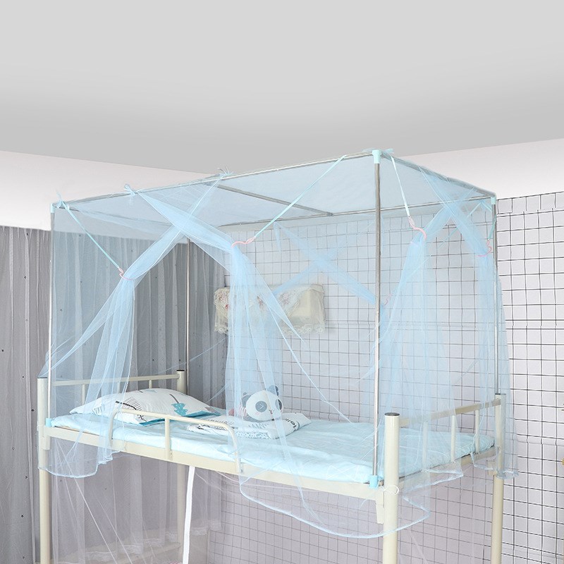 蚊帐学生宿舍加密单人0o.9m上下铺带不锈钢支架1.2m寝室高低上下