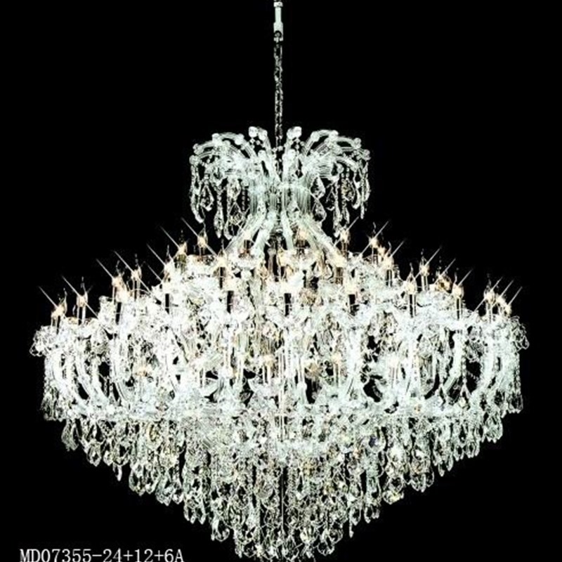 奢华双层客厅水晶吊灯欧式复式楼梯吊H灯别墅酒店工程大厅大吊灯