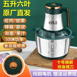 扬子绞肉机5升电动家用多功能和面一体机搅拌机绞陷碎肉蒜泥辣椒