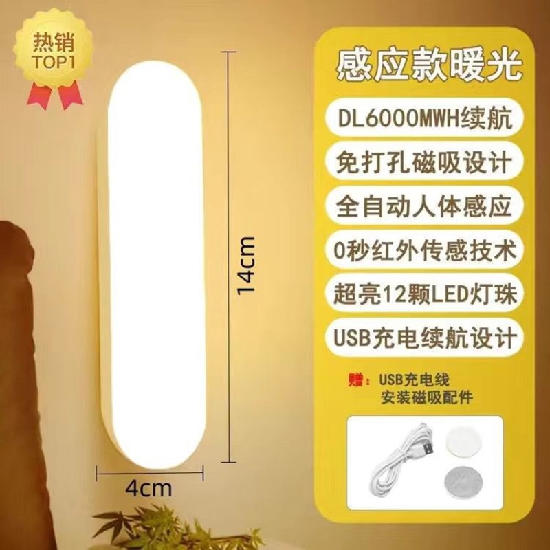 电动车尾箱灯送餐l保温箱外送箱电动车机车通用后备箱自动感应灯