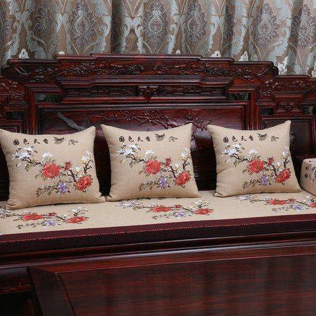 良园布艺中式红木布艺实木沙发垫刺绣抱枕坐垫椅垫四季通用定做,居家布艺,沙发垫,淘宝优惠券,粉丝福利购,淘宝优惠卷