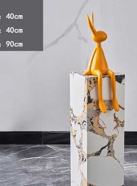 客厅装饰摆件大理石底q座雕塑展示台定制花架玄关酒店摆台展厅基