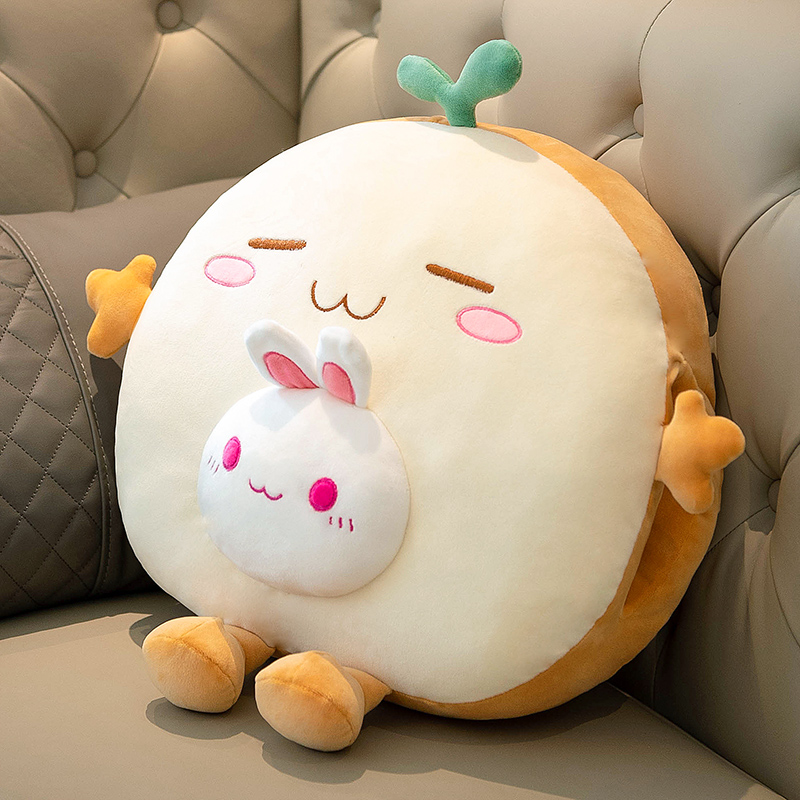 吐司面包抱枕被子两p用办公室靠垫护腰三合一午睡枕学生暖手抱枕