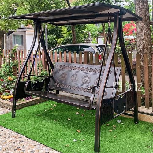 户外网红吊椅秋千庭院阳台家用室外北欧荡秋千椅双人摇椅棕榈秋千