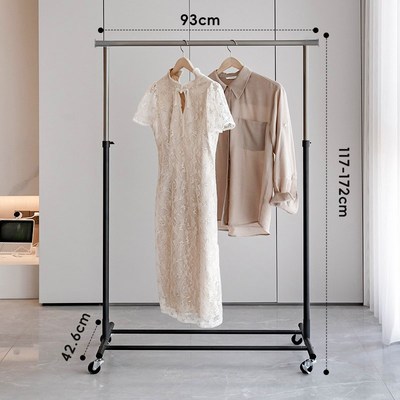 晾衣架落地室内家用n卧室挂衣杆简易凉衣架阳台外伸缩小型晒衣架