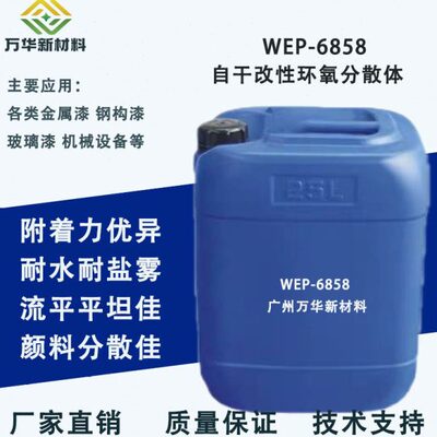 万华新材料WEP-6858金属涂层的水性单组份环氧分散体玻璃漆钢构漆
