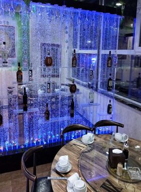 大型亚克力屏风隔断玄关鱼缸客厅水族箱水幕墙流水墙气泡水舞定做