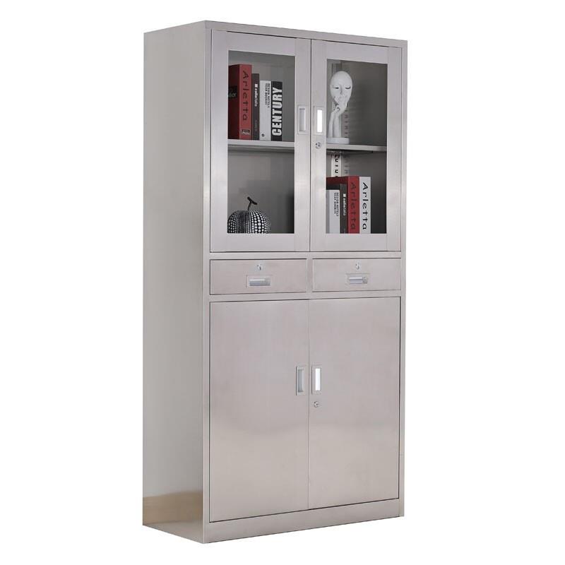 不锈钢文件柜中二斗西药柜员工资料柜带抽屉医院药品存放柜无菌柜