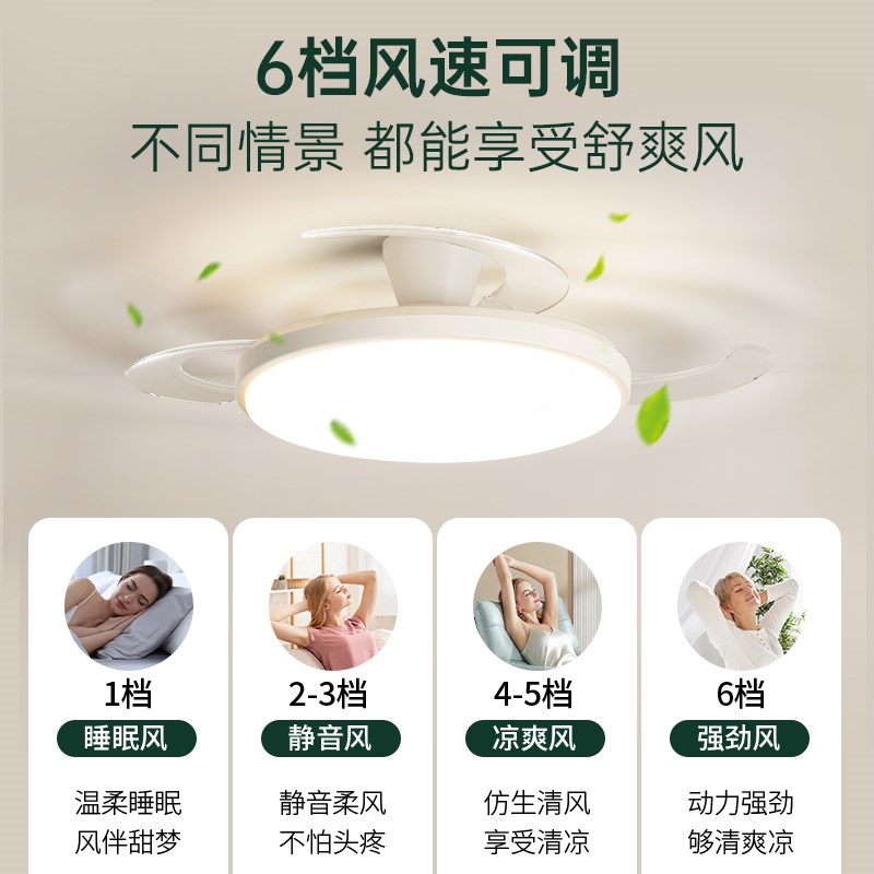 箭牌照明风扇灯卧室房间2025新款高亮吸顶灯具简约现代餐厅吊扇灯