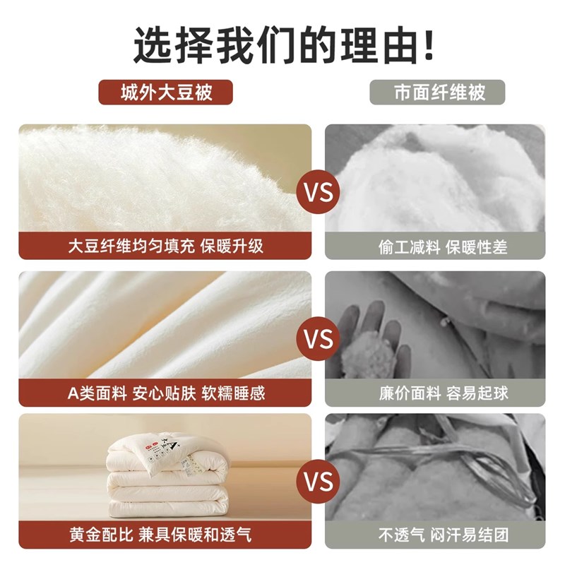 大豆纤维被子加厚冬被保暖棉被春秋空调夏凉四季学生宿舍家用双人