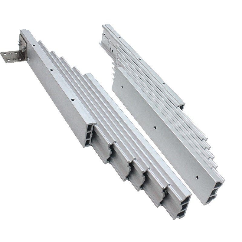 平推伸缩隐藏餐台轨道多功能收纳餐桌滑轨隐形折叠导轨五金配件