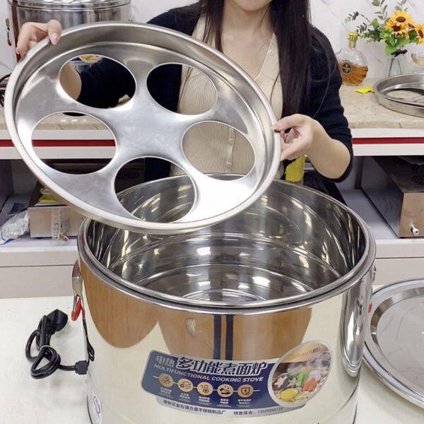 煮面炉商用电热大容量煮面桶不锈钢多功能烫粉水饺混沌平底高汤锅