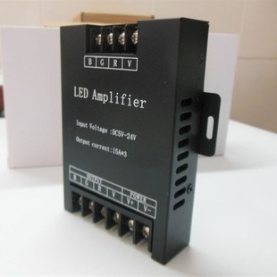 led七彩按键360W控制器5 24V七彩RGB灯带模组信号中继器放大器30A