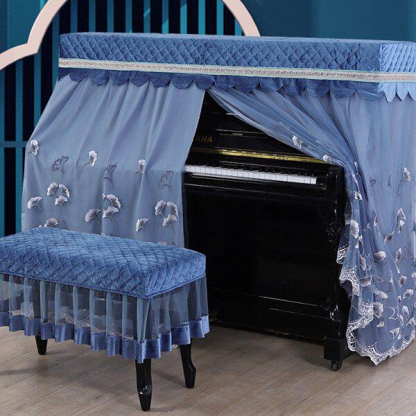 高档钢琴罩全罩北欧式轻奢盖布半罩现代简约加厚公主电钢琴防尘罩