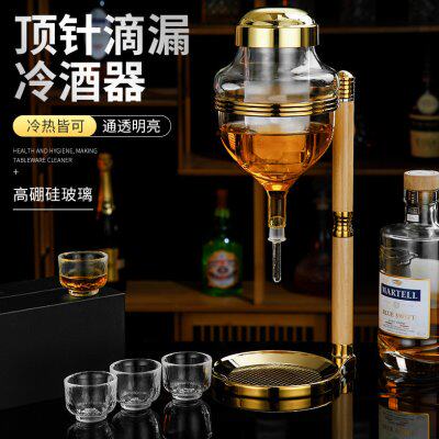 日式同款玻璃清酒器 冷酒器日料店温酒器顶针式冰酒壶分酒 醒酒器