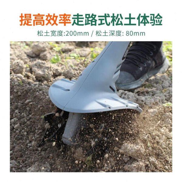手持无线小型微耕机电动锄头菜地花园锄地松土机农用Z工具耕地机