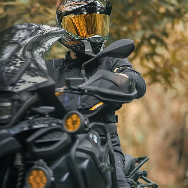 睿觅X60碳纤维摩托车全盔双镜片揭面盔头盔ECE男女通用3C拉力全盔