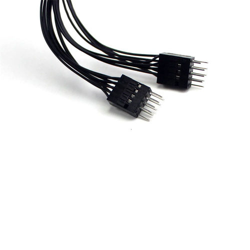 电脑主板USB2.0 9针转双9针一分二9PIN转双9USB插针一分二杜邦分