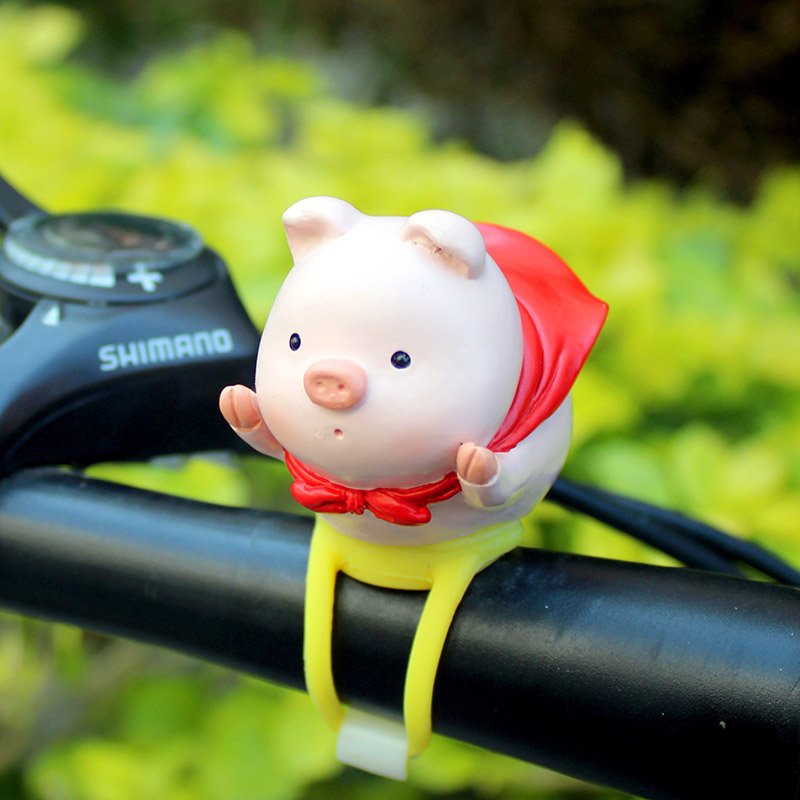 创意可爱小猪披风风车竹蜻蜓鸭子电瓶自行车载电动摩托装饰送朋友