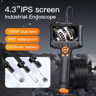 双镜头4.3寸清G30A数码手持汽车检测仪8.0mm管道摄像机窥视镜
