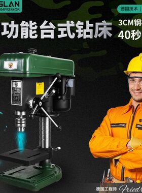 行家选阿斯兰立式台钻16mm钻床MD518相550W钻床全铜三相钻孔