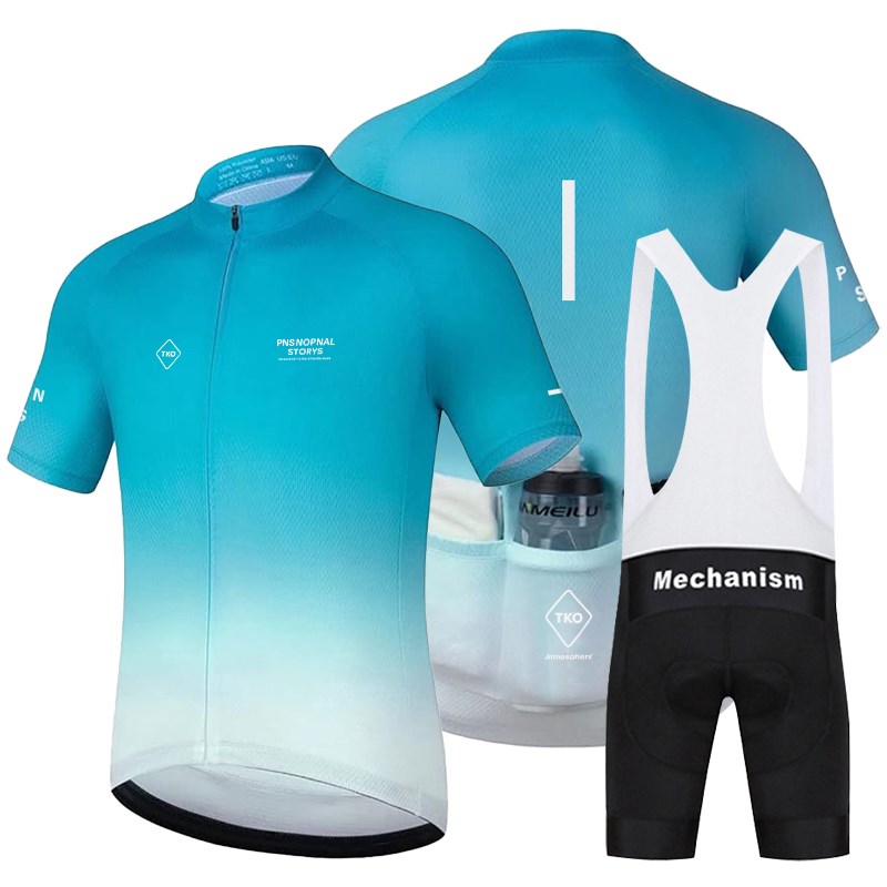 夏季PAS骑行服新款自行车短袖公路车套装山地车服单车衣服牛奶丝