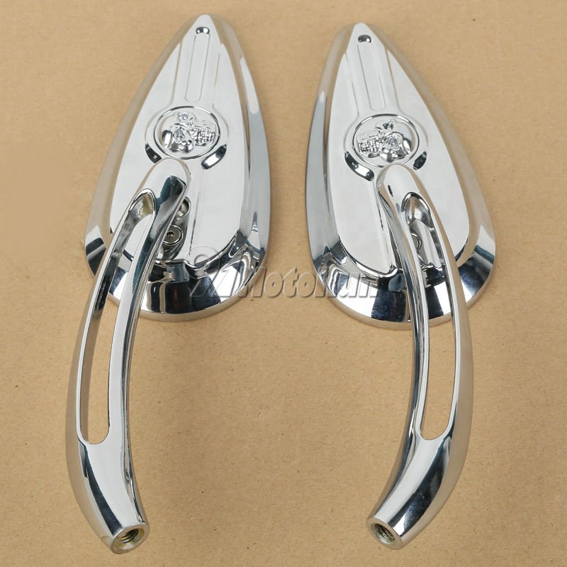 哈雷883 Dyna路国王力帆V16赛车400 V-Way摩托车改装鬼头后视镜反