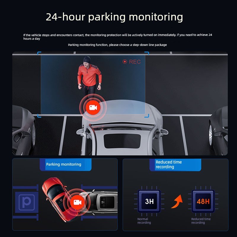欧司朗镭射眼行车记录仪2025新款前后双录4k超清夜视加强停车监控